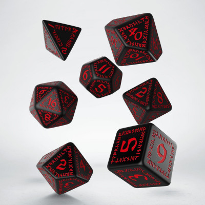 Runic Black & red dice